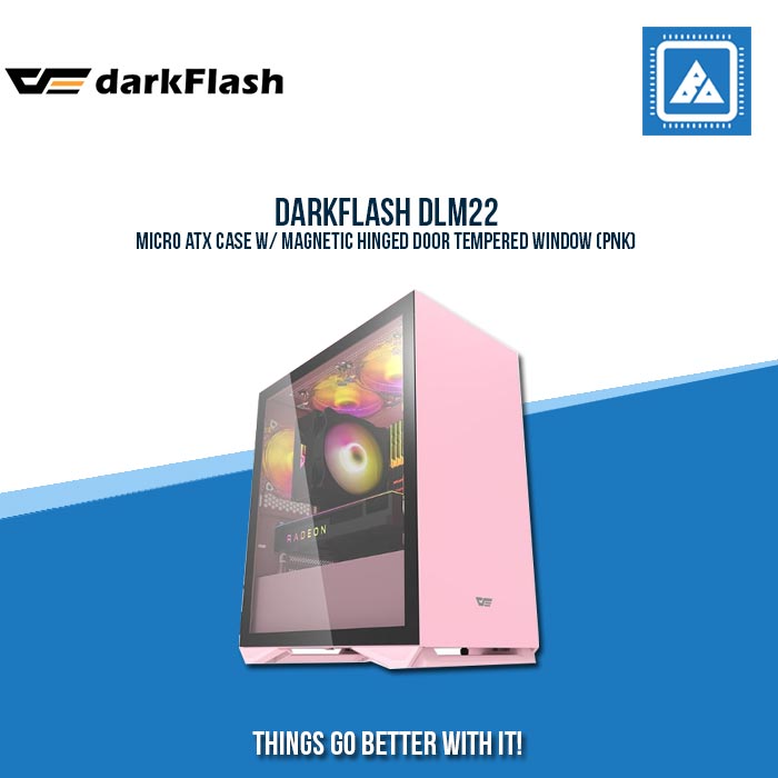 DARKFLASH DLM22 MICRO ATX CASE W/ MAGNETIC HINGED DOOR TEMPERED WINDOW DARKFLASH DLM22 MICRO ATX CASE W/ MAGNETIC HINGED DOOR TEMPERED WINDOW